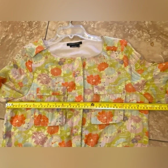 BCBMAXAZRIA Floral Print Chinoiserie romper Mini Dress, Drawstring Waist, Medium - Picture 12 of 16